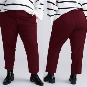 universal standard cigarette Ponte Pants 60% Rayon / 35% Nylon / 5% Elastane. High Waist Stretch Ponte Cigarette